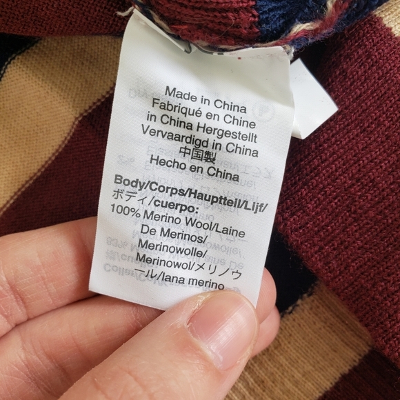 J.Crew 365 Merino Wool Striped Turtleneck Sweater Size Extra Small - Picture 6 of 7